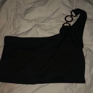 one shoulder crop top! never worn